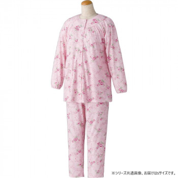 ケアファッション ワンタッチパジャマ(婦人) ピンク S 8926604