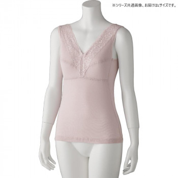 ケアファッション アロエ加工カップ付ノースリーブインナー(婦人) ピーチ L 9751202