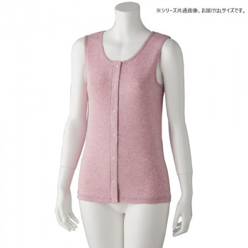 ケアファッション フライス杢ノースリーブホックインナー(婦人) チェリー L 9752302
