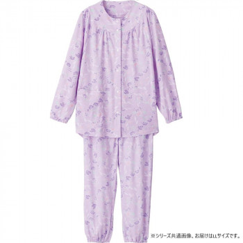 ケアファッション ホックパジャマ(婦人) パープル LL 80017113