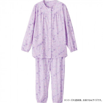 ケアファッション ホックパジャマ(婦人) パープル 4L 80017116