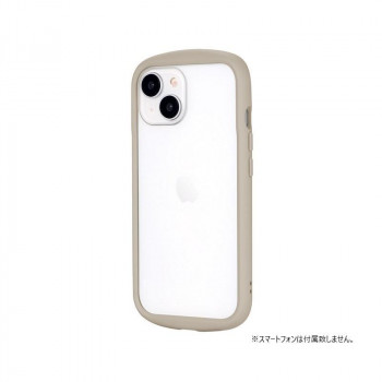 iPhone 15/iPhone 14 耐衝撃ハイブリッドケース 「Cleary」 ベージュ LN-IM23PLCBG