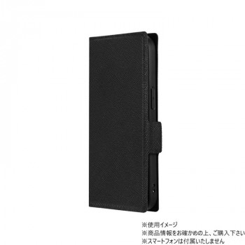 iPhone 15 PUレザー手帳ケース 「BOOK SLIM＆LITE」 ブラック LN-IM23BSLBK