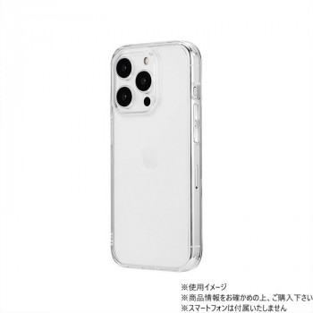iPhone 15 Pro 耐傷・耐衝撃ハイブリッドケース 「UTILO Tough」クリア LN-IP23CTHCL