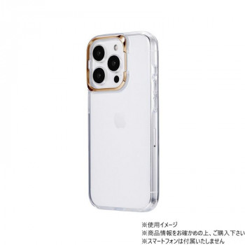 iPhone 15 Pro ハイブリッドケース 「UTILO Cam Stand」 ゴールド LN-IP23CSDGD