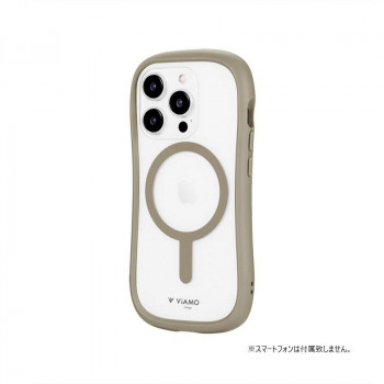 iPhone 15 Pro ハイブリッドケース 「ViAMO charge」 グレージュ LN-IP23VMCGG
