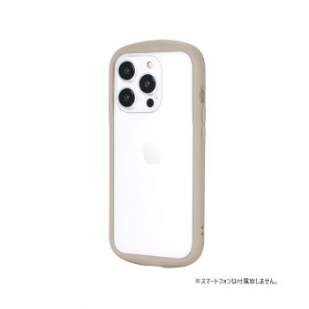 iPhone 15 Pro 耐衝撃ハイブリッドケース 「Cleary」 ベージュ LN-IP23PLCBG