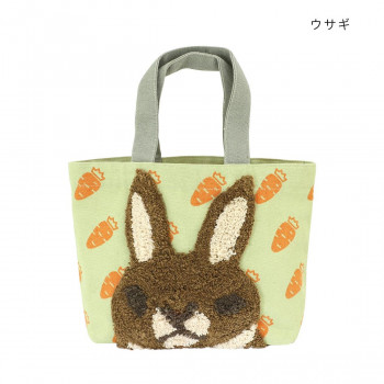ぽこもこキャンバストート ウサギ 14223750316