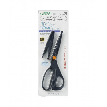 クロバー 布切はさみ「ブラック」携帯型 21cm 36-192