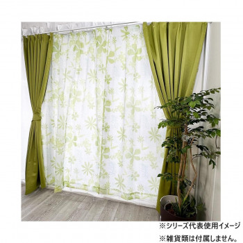 カーテン メイル 4P100×135 グリーン 574971004135035