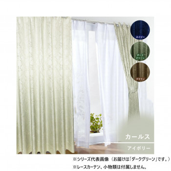 カーテン カールス 200×225 ダークグリーン 725861200225038