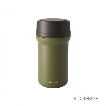 ステンレス製CAFEマグボトル　380ml　モスグリーン　RIC-38MGR