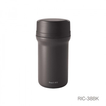 ステンレス製CAFEマグボトル　380ml　ブラック　RIC-38BK