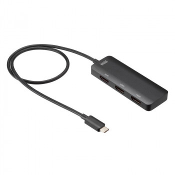 サンワサプライ USB Type C-HDMI変換アダプタ 3ポート/4K対応 AD-ALCMST3HD2
