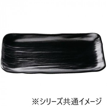 福井クラフト A尺0寸長角大宝盛皿　ゆず天目黒(裏黒) 51098940