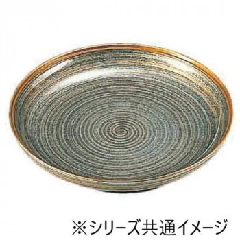 福井クラフト 8寸冠皿 金駒筋グレーパール 53290110