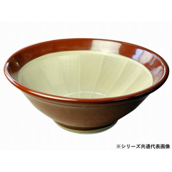 （国産）石見焼 すり鉢 6号 直径18cm　(すべり止め付) 赤茶色