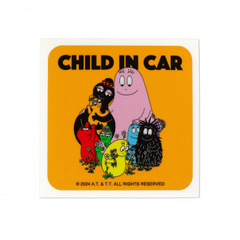 バーバパパ　反射カーステッカー　CHILD IN CAR　オレンジ　CKBP035-3