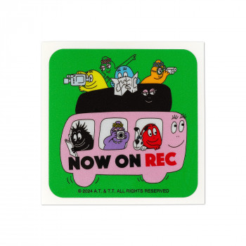 バーバパパ　反射カーステッカー　NOW ON REC　グリーン　CKBP035-8