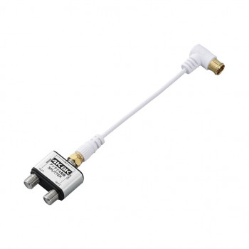 YAZAWA(ヤザワコーポレーション) アンテナ2分配器  ケーブル10cm  SV/WH ATD48L101
