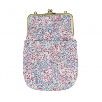 Ripple×LIBERTY がま口2WAY ショルダーバッグ ペイズリー ピンク GA29-LI007