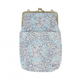Ripple×LIBERTY がま口2WAY ショルダーバッグ ペイズリー ブルー GA29-LI009