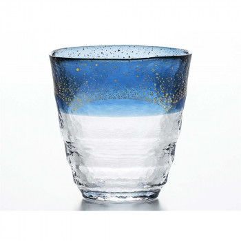 東洋佐々木ガラス お湯わり焼酎ぐらす(藍・金箔) 300ml 42130TS-G-WSHB