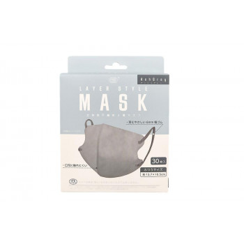 レイヤースタイルマスク 30枚入 アッシュグレー 430-315848-00