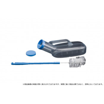 SA塩ビ透明尿器 ブラシ付 男性用 302-130010-00