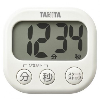 TANITA タニタ 抗菌でか見えタイマー アイボリー TD-429