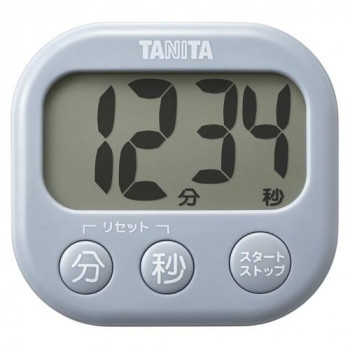 TANITA タニタ 抗菌でか見えタイマー ブルーグレー TD-429