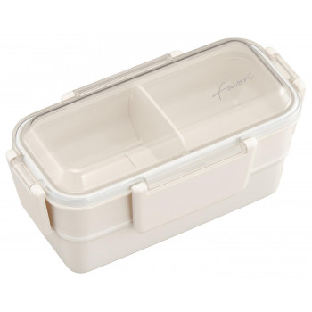 オーエスケー DUL No.3 DISH UP LUNCH ランチボックス二段(仕切付) PCW-600S ベージュ