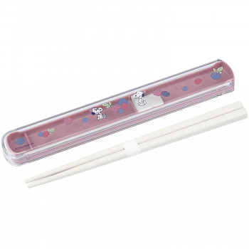 オーエスケー PNF ピーナッツ(ファンシー) 引フタ箸箱セット(19.3cm) HS-16 ピンク
