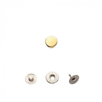 協進エル　附属金具　バネホック　小(No.1)　20個入　直径10mm　足6mm　ゴールド　1175531-02