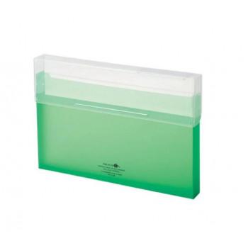 LIHIT LAB.(リヒトラブ)　AQUA DROPs(アクアドロップス)　コングレスケース　A4　厚型　黄緑　A-5024-6