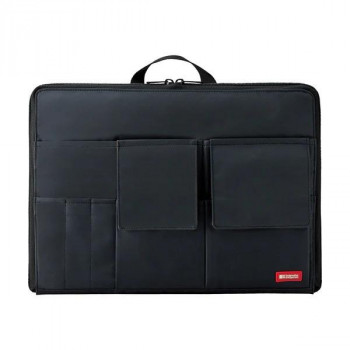 LIHIT LAB.(リヒトラブ)　Designed for arrangement　バッグインバッグ　ワイドタイプ　A4　黒　A-7559-24