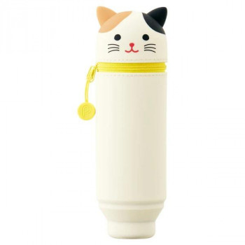 LIHIT LAB.(リヒトラブ)　PuniLabo　スタンドペンケース　ミケネコ　A-7712-7