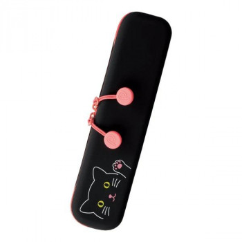 LIHIT LAB.(リヒトラブ)　PuniLabo　スリムファスナーポーチ　クロネコ　A-7717-3