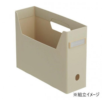 LIHIT LAB.(リヒトラブ)　Roomy　ボックスファイル　A4 　ベージュ　F-291-16