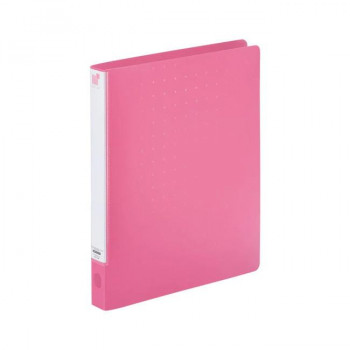 LIHIT LAB.(リヒトラブ)　CUBE FIZZ　パンチレスファイル　ワンタッチ　HEAVY DUTY　A4　S型(タテ型)　ピンク　F-7032-12