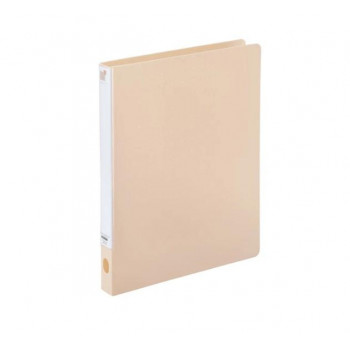 LIHIT LAB.(リヒトラブ)　CUBE FIZZ　パンチレスファイル　ワンタッチ　HEAVY DUTY　A4　S型(タテ型)　ベージュ　F-7032-16