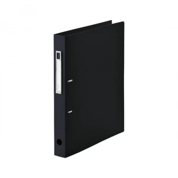 LIHIT LAB.(リヒトラブ)　noie-style　Dリングファイル　ツイストリング　A4　S型(タテ型)　ブラック　F-7684-24