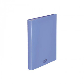 LIHIT LAB.(リヒトラブ)　AQUA DROPs(アクアドロップス)　クリヤーブックフラット　A4　S型(タテ型)　青　N-5065-8