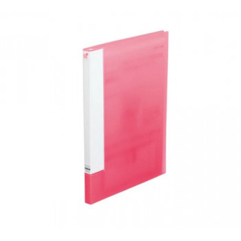 LIHIT LAB.(リヒトラブ)　CUBE FIZZ　クリヤーブック　サイドベンツ　A4/A3　S型(タテ型)　ピンク　N-6004-12