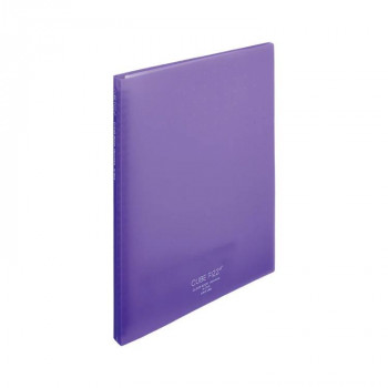 LIHIT LAB.(リヒトラブ) CUBE FIZZ クリヤーブック ポケット交換タイプ A4 S型(タテ型) 15ポケット パープル N-7015-10