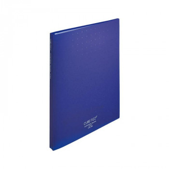 LIHIT LAB.(リヒトラブ) CUBE FIZZ クリヤーブック ポケット交換タイプ A4 S型(タテ型) 15ポケット ネイビー N-7015-11