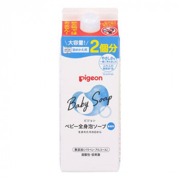 ピジョン ベビー全身泡ソープ 無香料 詰め替え用 2回分 800ml 570441