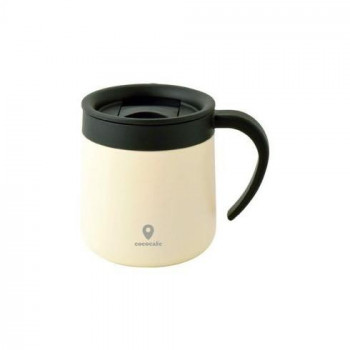 CC-20 cococafe -ココカフェ- 蓋付き真空二重マグカップ 300ml ホワイト