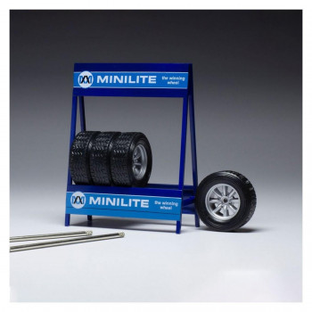 イクソモデル タイヤセット Mini Lite 1/18スケール シルバー 18SET010W