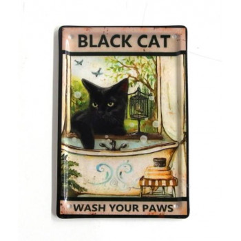 メタルポストカード BLACK CAT IN059570